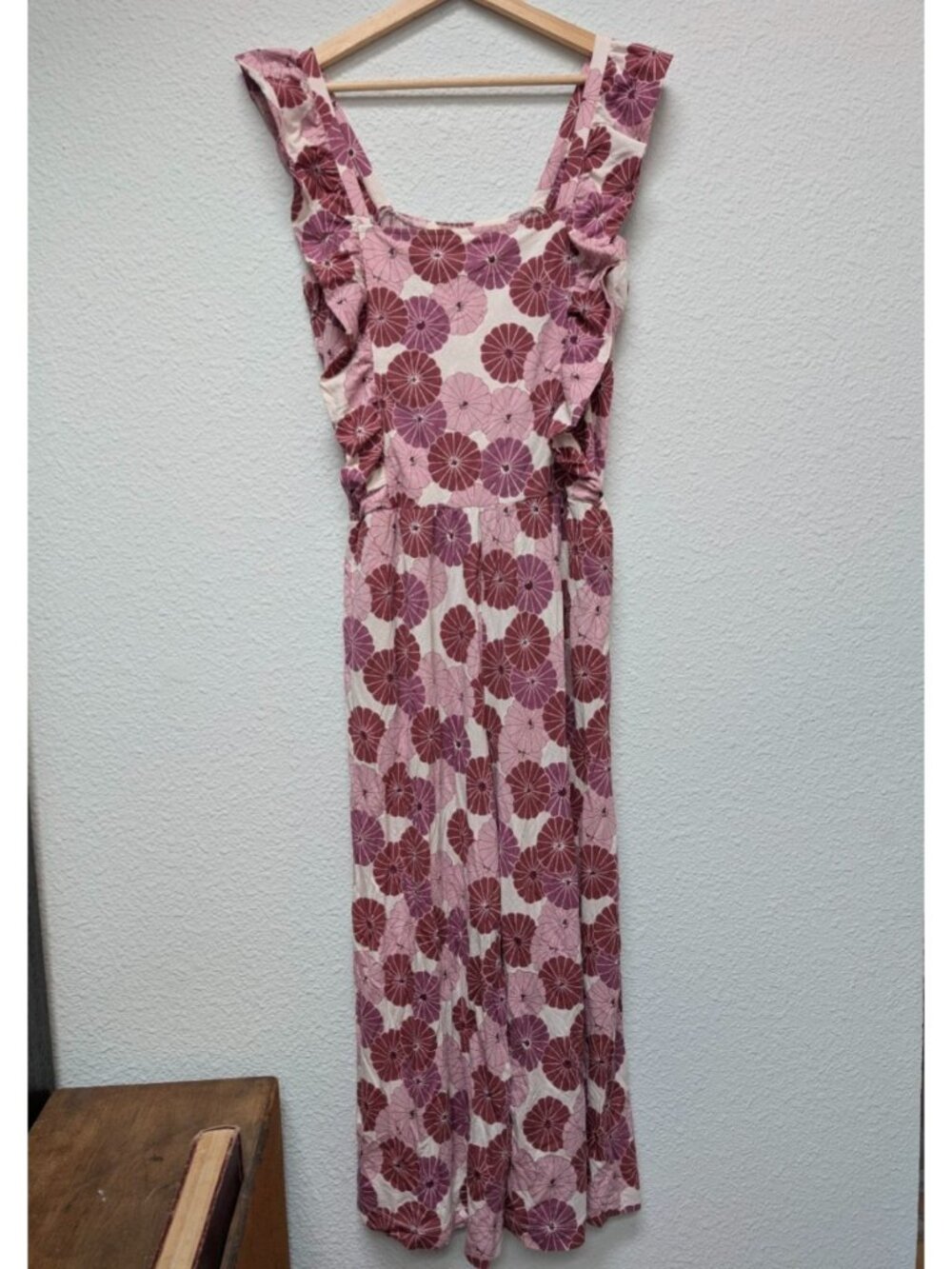 Kate Quinn Modal Women's Pinafore Ruffle Jumpsuit Dawn Vintage Daisy Medium